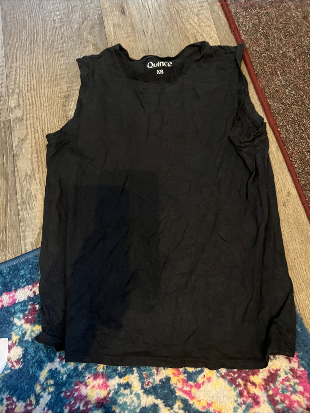Quince xs black tank top
